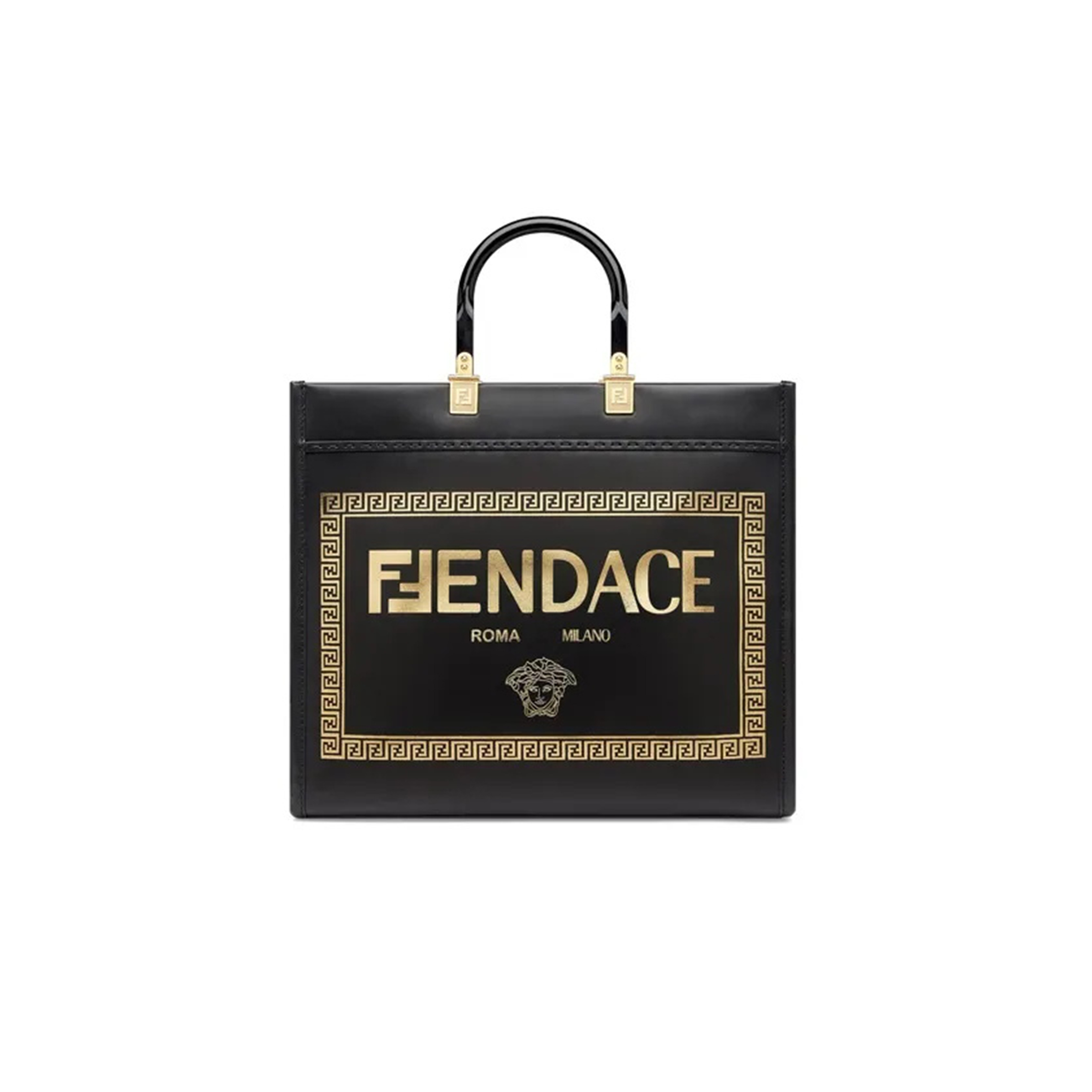 F**di x versace fendace convertible sunshine shopper tote 8bh386ajt0f0kur (35*31*17m)